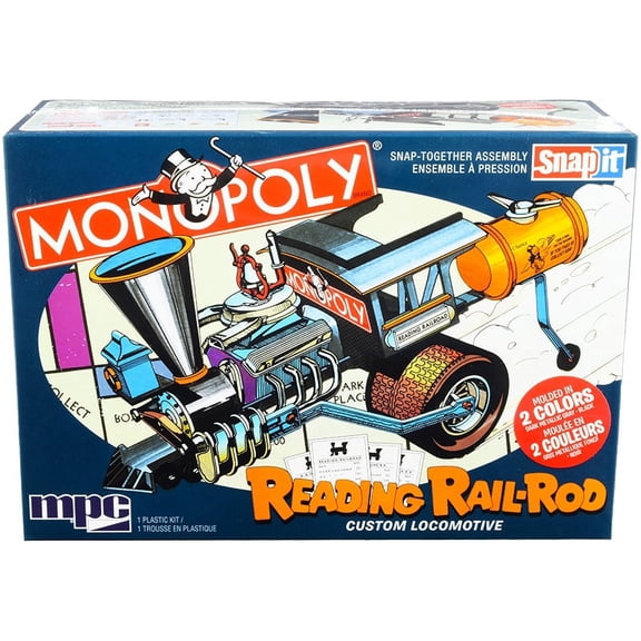 Skill 1 Snap Model Kit Reading Rail Rod Custom Locomotive "Monopoly" 1 25 Scale Model by MPC