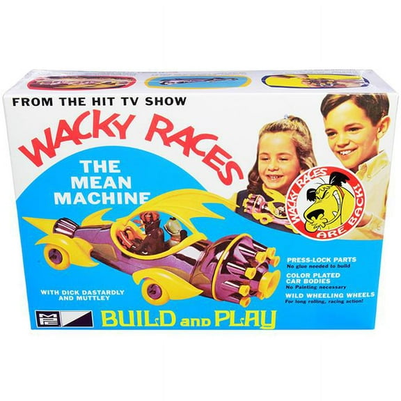 MPC Skill 2 Snap The Mean Machine with Dick Dastardly &Muttley Figurines Wacky Races 1968 TV Series 1 by 25 Scale Model Kit