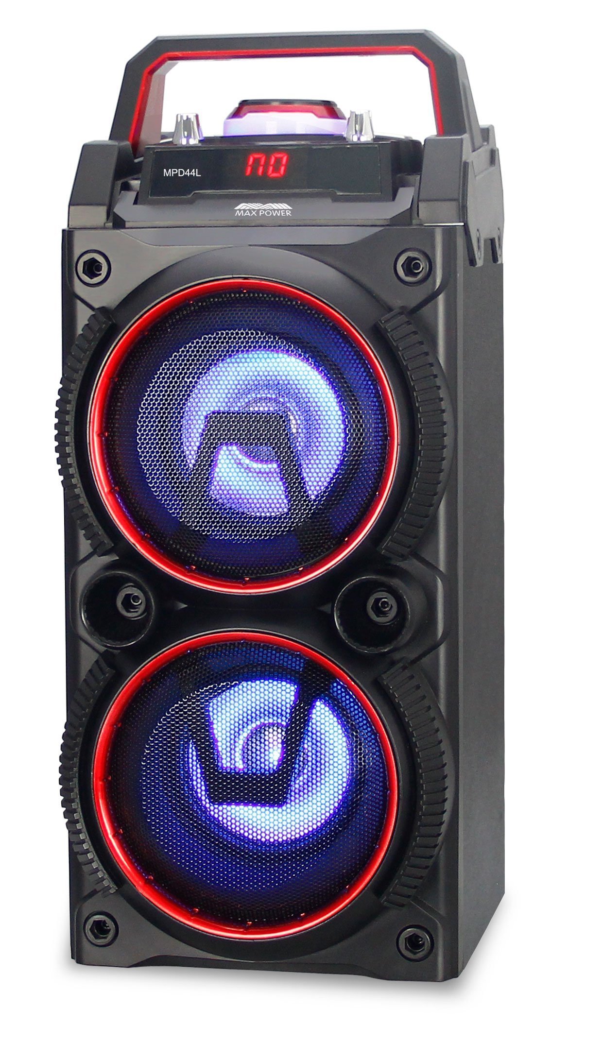 Max Power MPD44L Dual 4 Inch Bluetooth Speaker with USB/SD card