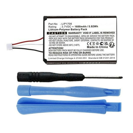 MPF Products 2500mAh LIP1708 Battery Replacement Compatible with Sony Playstation 5 PS5 DualSense Wireless Controller CFI-1015A, CFI-ZCT1W with Installation Tools