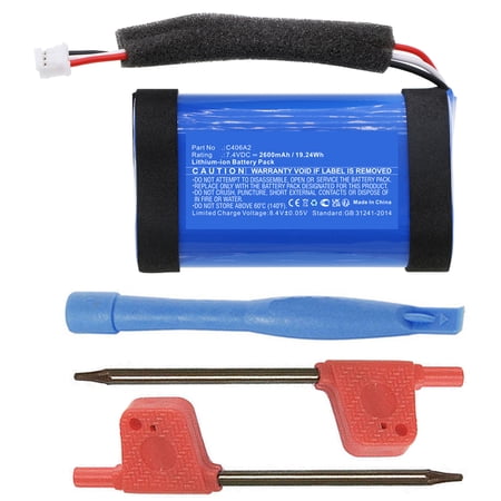 MPF Products 2600mAh C406A2, C406A2-2 Battery Replacement Compatible with Marshall Emberton Portable Bluetooth Speaker