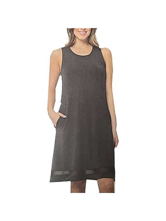 MPG Mondetta Performance Gear Everyday Dress with Built in Bra X-Large Heather Black