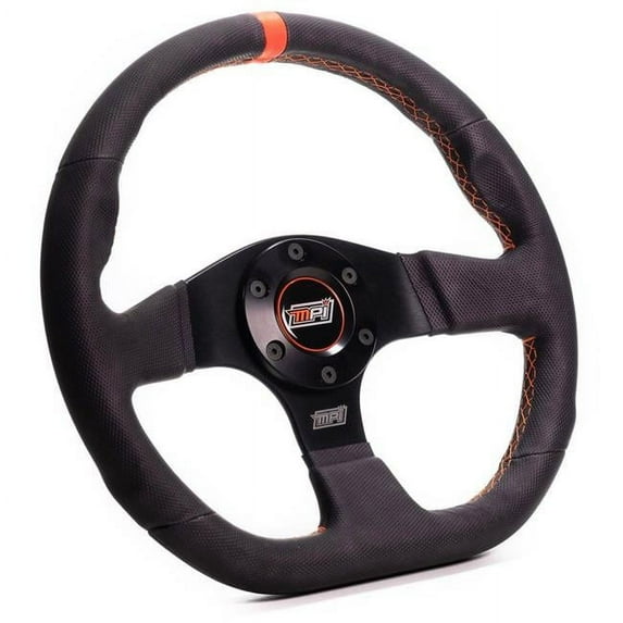 MPI-GT-13-C-HG 13 in. Dia. 1.25 in. Dish 6-Bolt Road Course Track Day Steering Wheel, Gray Rubber Grip