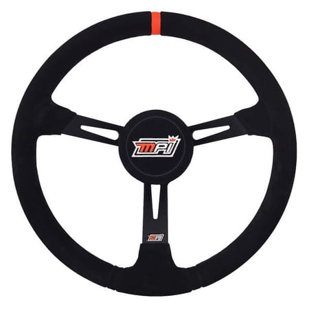 MPI MPI-LM-15-A Late Model Black Aluminum 15" Diameter Steering Wheel