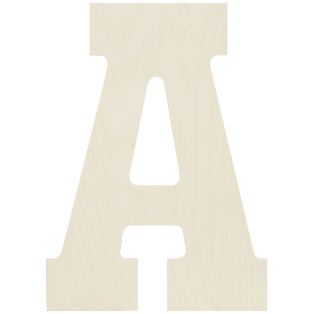 MPI WOOD PRODUCTS Baltic Birch Collegiate Font Letters and Numbers, 13.5"