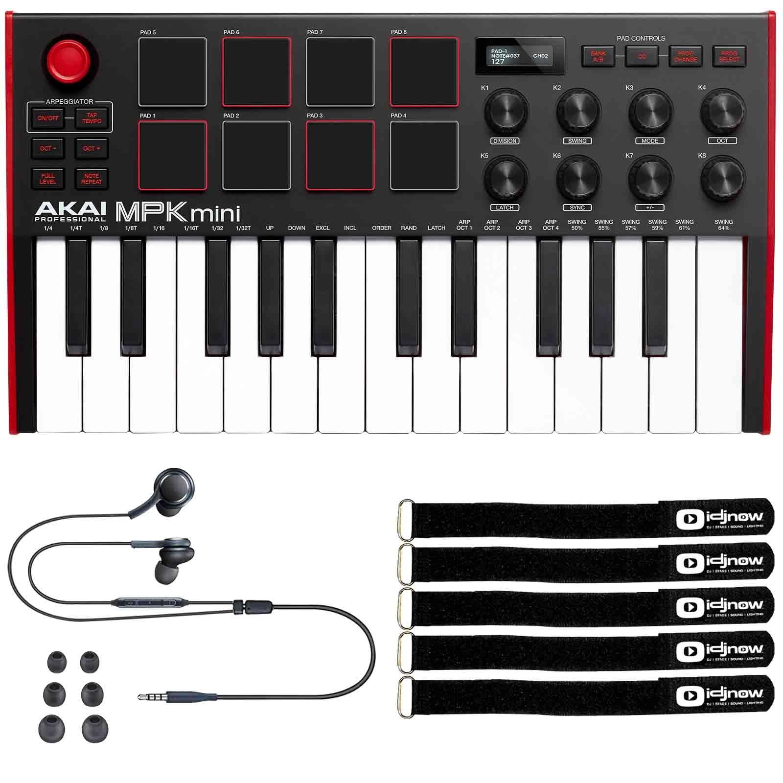 AKAI PROFESSIONAL MPK Mini MK3 25-Key Compact USB Keyboard & Pad Controller w Software & Ear