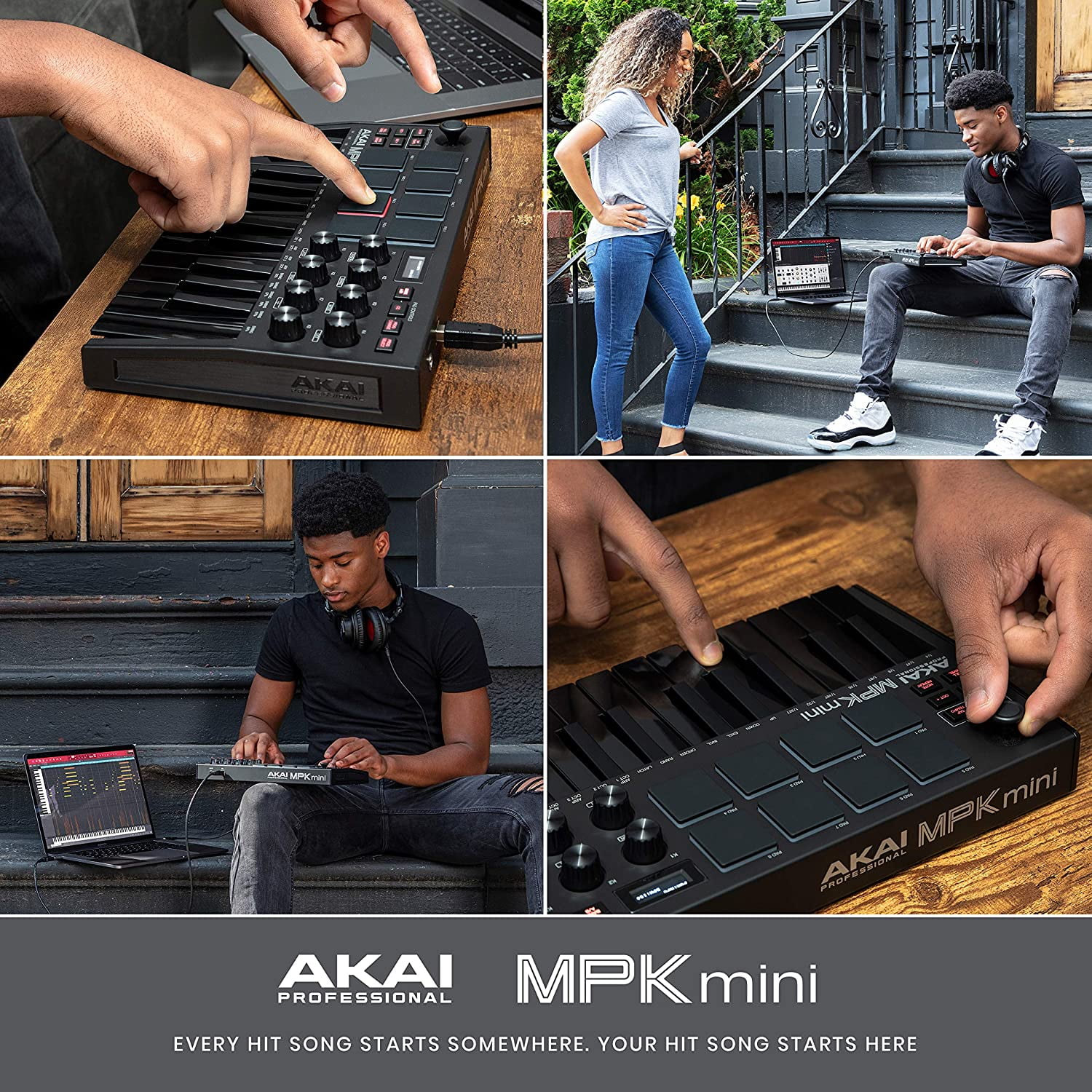 AKAI Pro MPK Mini MK3 | 25 Key USB MIDI Keyboard, 8 Backlit
