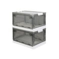thumbnail image 1 of MPM 2 PACK Stackable Foldable Clear Storage Box with Lid and wheels, Organizing Boxes, Cube Box Bin Container, for Kitch, 1 of 6