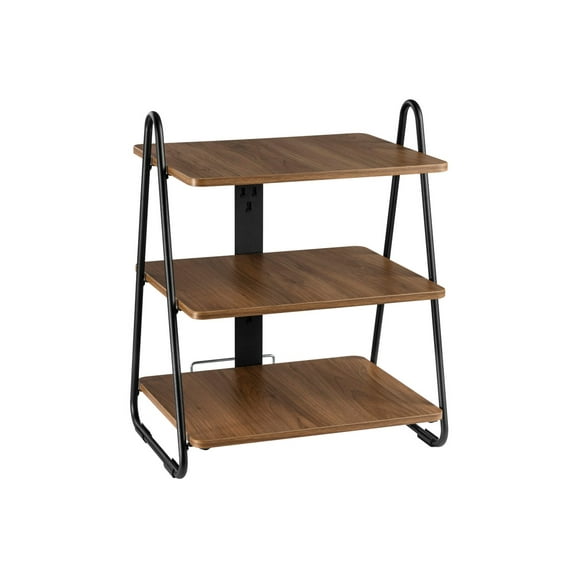MPM 3 Tiers Industrial Style Storage Rack with Cable Management, Equipment Shelf, AV Media Shelf, Audio Stand, for Ampli