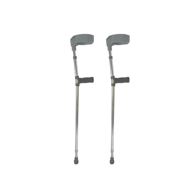 MPM Forearm Crutches (1 Pair), Adjustable with Handle Pad, Heavy Duty