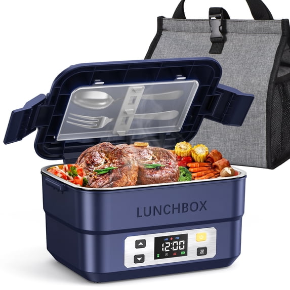 MPOW 20000mAh Cordless Heated Lunch Box, 5.5 Cup Battery Powered Food Warmer, Leakproof, Dishwasher Safe for Work and Travel