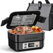 MPOW 20,000mAh Cordless Heated Lunch Box, Battery Powered Electric Food Warmer with Auto Timer & Digital Display, 5.5-Cup Leakproof, Dishwasher Safe, Portable for Work & Travel