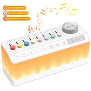 Mpow Alarm Clock, Rechargeable Digital Clock for Bedroom, White Noise Machine Clock with 8 Mixable Nature Sounds, 11 Night Lights, Brightness Control, Sleep Timer & Breathing Exercises