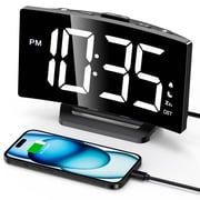 MPOW Digital Alarm Clock for Bedrooms, Digital Clock with Customizable Night Mode, 5 Levels Brightness+off, 2 Volume, 3 Alarm Tones, Snooze, USB Charging Port, 