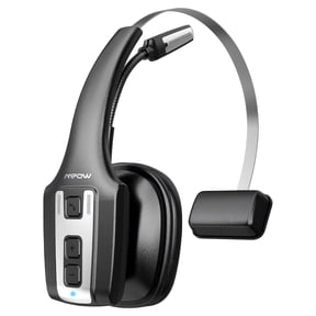 MPOW Trucker Bluetooth Headset, Wireless Headset with Mic, Bluetooth Headsets with Dual Noise Cancelling Microphone & Mute Button, 60Hrs Working Time PC Headsets for Phones, Computer, Truck Driver