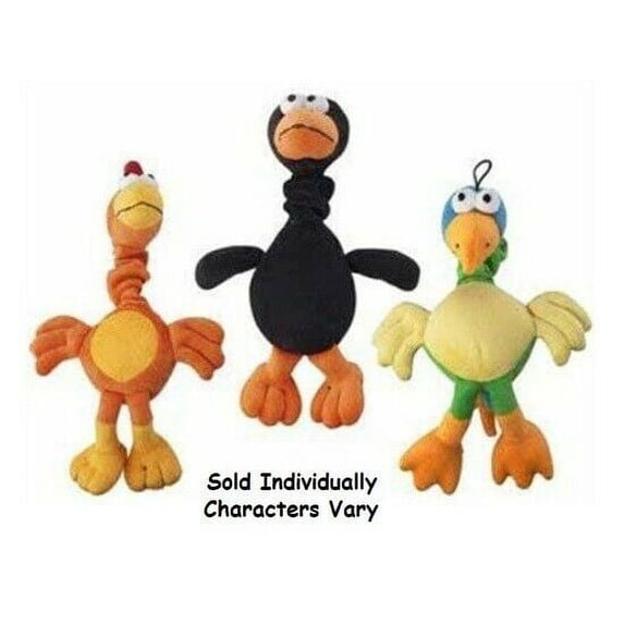 MPP Chirpies Singing Bird Plush Dog Toy with Bungee Neck & Sound Chip, Assorted, 14"