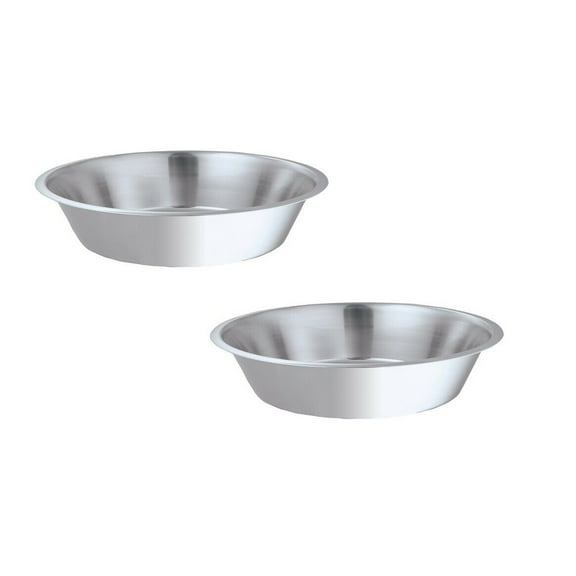 MPP Kitty Cup Low Height Stainless Steel Feeding Dish for Cats, (2 Pack)