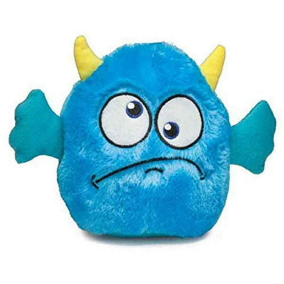 MPP Rock Monster Plush Squeaker Dog Toy, Blue 7"