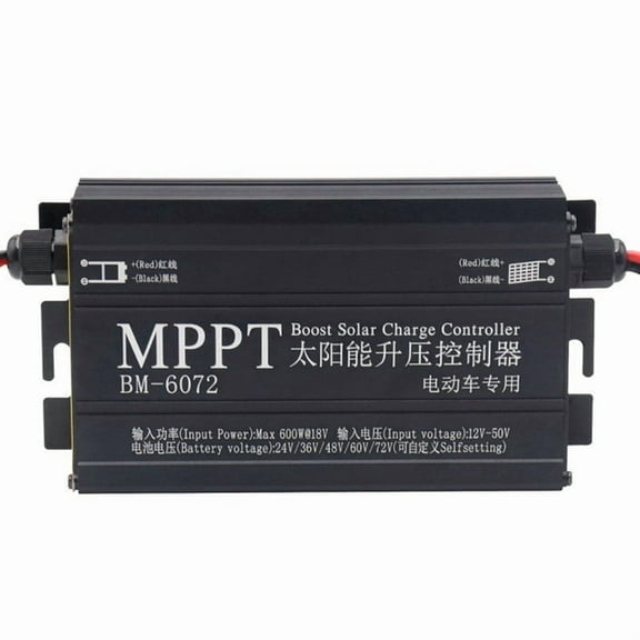 MPPT 600W Solar Boost Charge Controller for 24V 36V 48V 60V 72V Battery Charger Charge Digital Controller