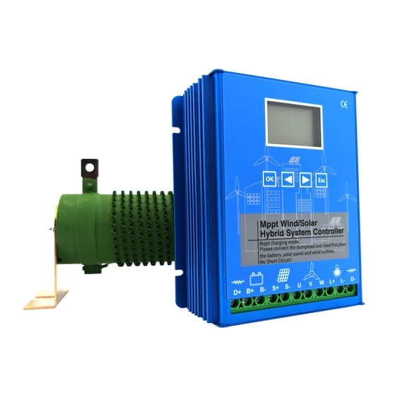 MPPT Charge Controller 5000w Solar & Wind Hybrid System 12v 24v & 24v 48v Auto Regulator Windmills For Home Use ,High-Efficiency - 12V 24V AUTO_3000W
