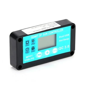 MPPT Solar Charge Controller 12V/24V 10-100A Multiple Protection LCD Fast Charging 3.0 Battery Charger Solar Regulator With Load ,Stable & Reliable - 30A_A