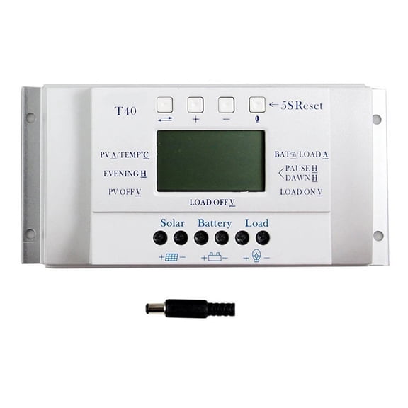 MPPT Solar Charge Controller 40A 20A 12V 24V Auto Solar Regulator With LCD Display Load Dual Timer Control PV Max 48VDC ,Stable & Reliable - 40A_12V 24V