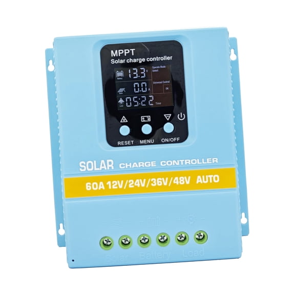 MPPT Solar Charging Controller with LCD Backlight Display Auto for 12V/24V/36V/48V Devices