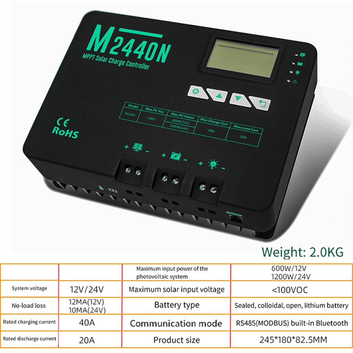 Telecom Mppt Solar Control Module MPPT Solar Controller 12v24v 40A Rv Photovoltaic Controller Marine ...
