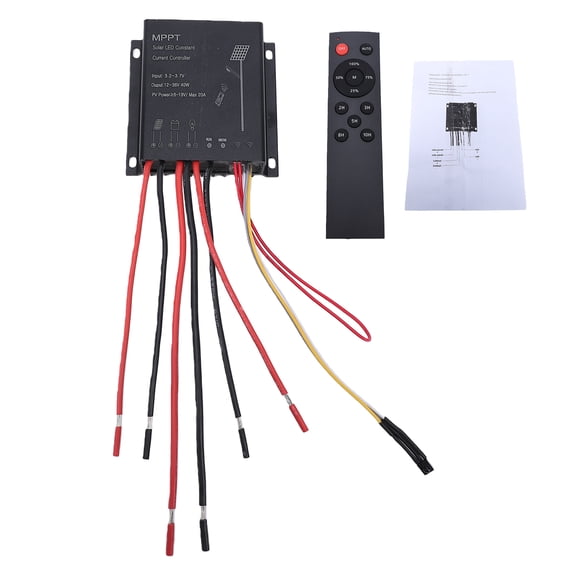 MPPT Solar Controller Controller MPPT Solar Charge Controller Smart Protection for 3.2V LiFePO4 Battery 6V-18V Input with Remote Rainproof IP68 Wind Generator Kit