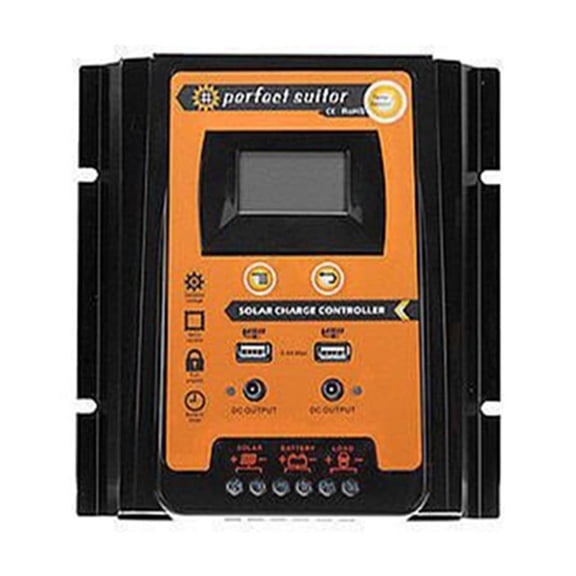MPPT Solar Panel Charge Controller With Battery Regulator-Dual-USB 30/50/70A Load Over Current Protection Controller ,Stable & Reliable - 50A_A