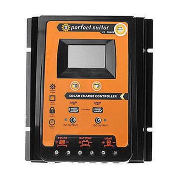 MPPT Solar Panel Charge Controller With Battery Regulator-Dual-USB 30/50/70A Load Over Current Protection Controller ,Stable & Reliable - 70A_A