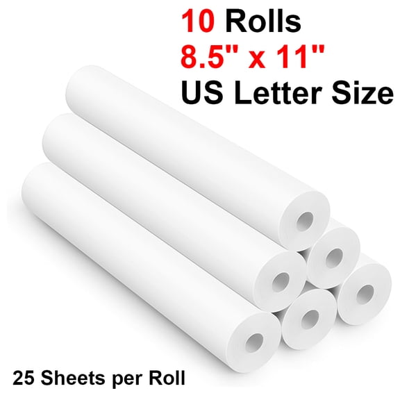 MPRT 10 Rolls 8.5"x11" Thermal Printer Paper,US Letter Size Quick-Dry Thermal Paper, Printing Paper for Portable Printer, BPA free