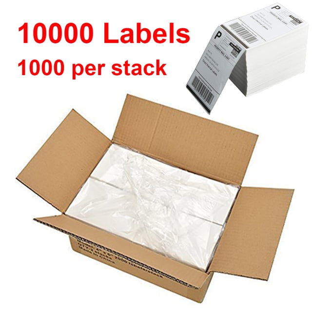 MPRT 10000 Labels, 4" x 6" Fanfold Direct Thermal Shipping Labels ...