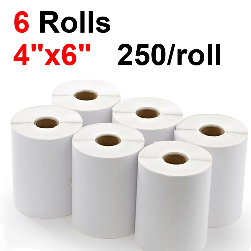 MPRT 6 Rolls 4"x6" Direct Thermal Shipping Labels, Blank Mailing Labels ...