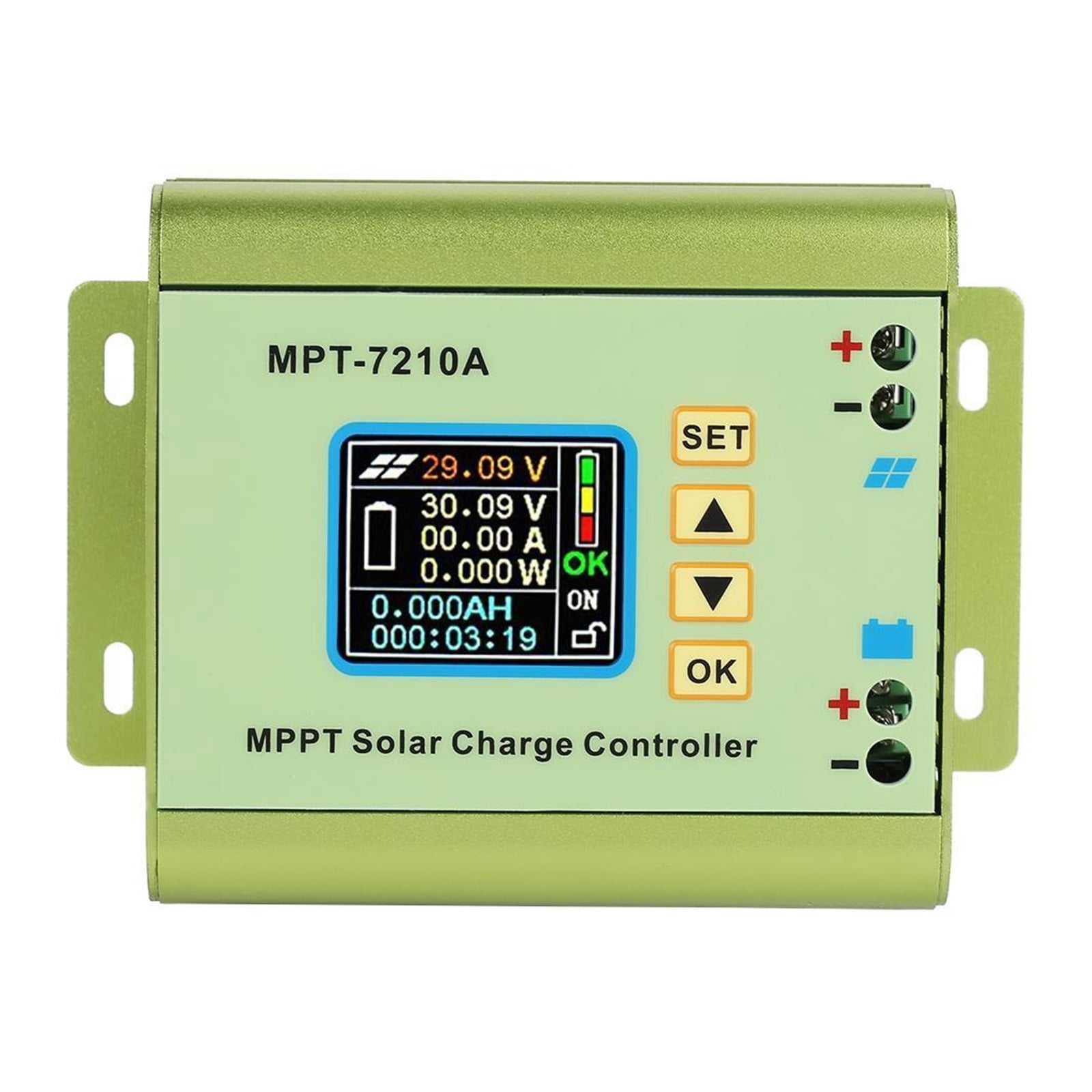 MPT-7210A Color LCD Display MPPT Solar Panel Charge Controller 24/36/48/60/72V Boost Solar Battery Controllers ,Multiple Protection Functions