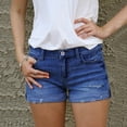 thumbnail image 1 of MPWEGNP Denim Shorts Women, Women Short Jeans Ripped Denim Female Pockets Wash Shorts High Waisted Rolled Hem, 1 of 5