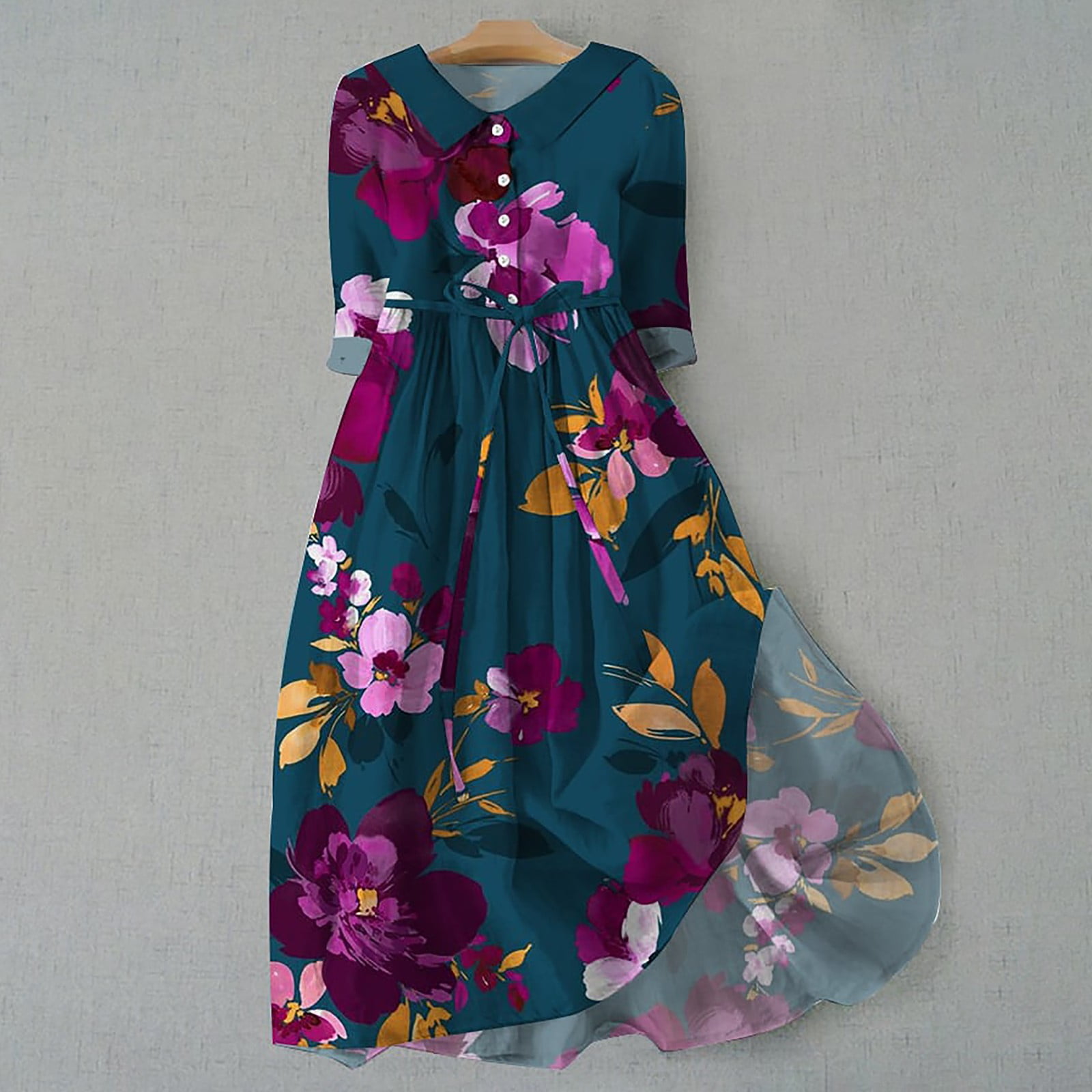 green emerald velvet dress Lady Black Tie - Fall Floral Satin Midi Dress - Rust