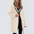 thumbnail image 1 of MPWEGNP Hoodies for Women Lady's Fall And Winter Hoodie Mid Length Hoodie Long Sleeved Top Winter Coat Hooded Cardigan for Women Beige 5XL, 1 of 4