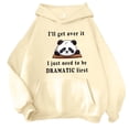 thumbnail image 1 of MPWEGNP Oversized Sweatshirt for Women Hoodie Teen Girls Cute Panda Letter Graphic Drawstring Hooded Sweatshirts I'Ll Get Over It Comfort Hoodies Cat Weekend Khaki 3XL, 1 of 3