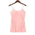 thumbnail image 1 of MPWEGNP Pink Camisoles for Women, Adjustable Spaghetti Strap Tank Top, Basic Layer With Frame Bra, Cotton, 1 of 3
