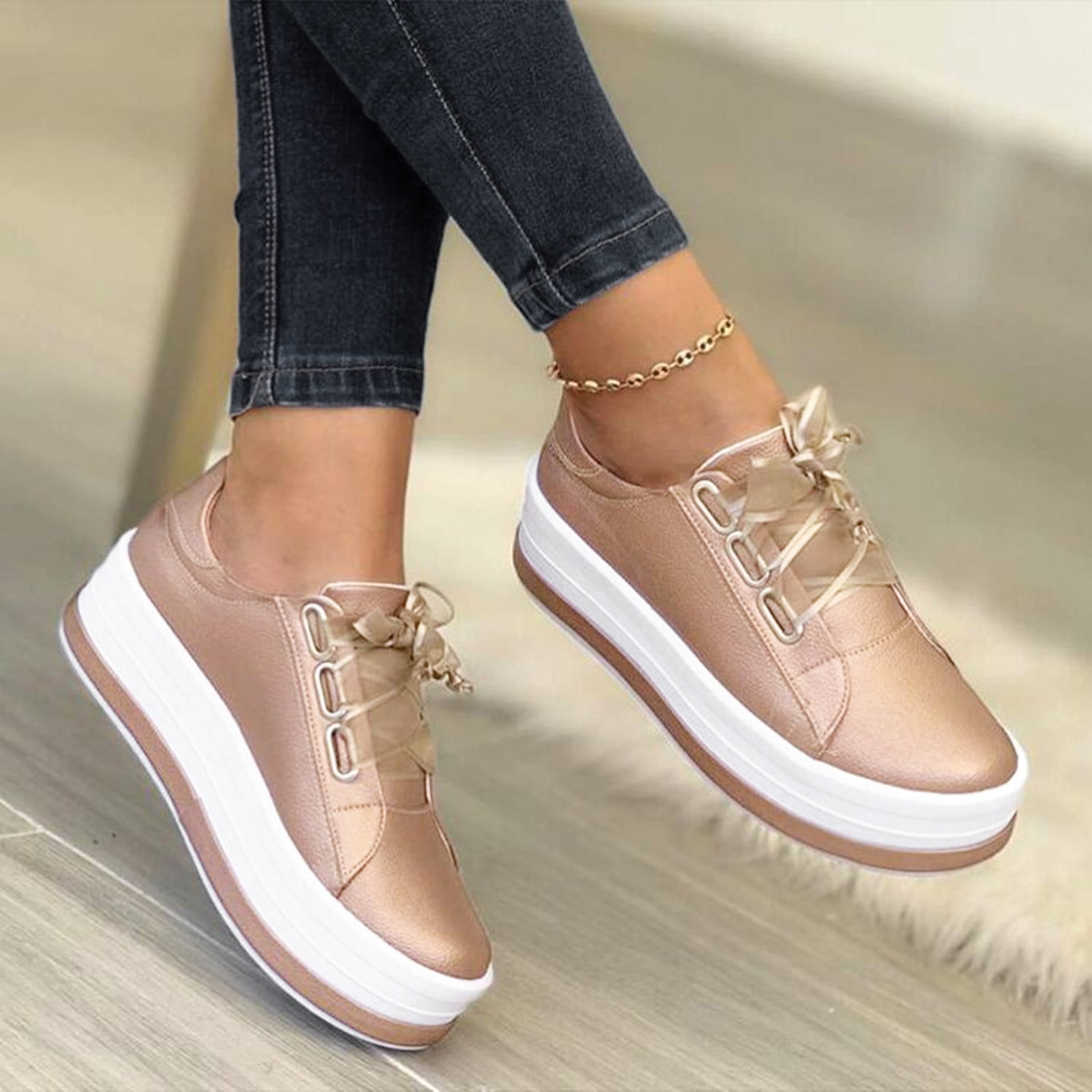 rose color shoes