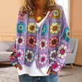 thumbnail image 1 of MPWEGNP Sweaters for Women Ladies' New Christmas Abstract Printed Casual Cloak Jacket Cardigan Fall Sweaters for Women 2024 Hot Pink L, 1 of 4