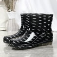 thumbnail image 1 of MPWEGNP Water Shoes for Women Rubber Boots Rain Boot Pvc Rainproof Shoe, Low Cut Adult Mid Tube (Black 6.50), 1 of 3