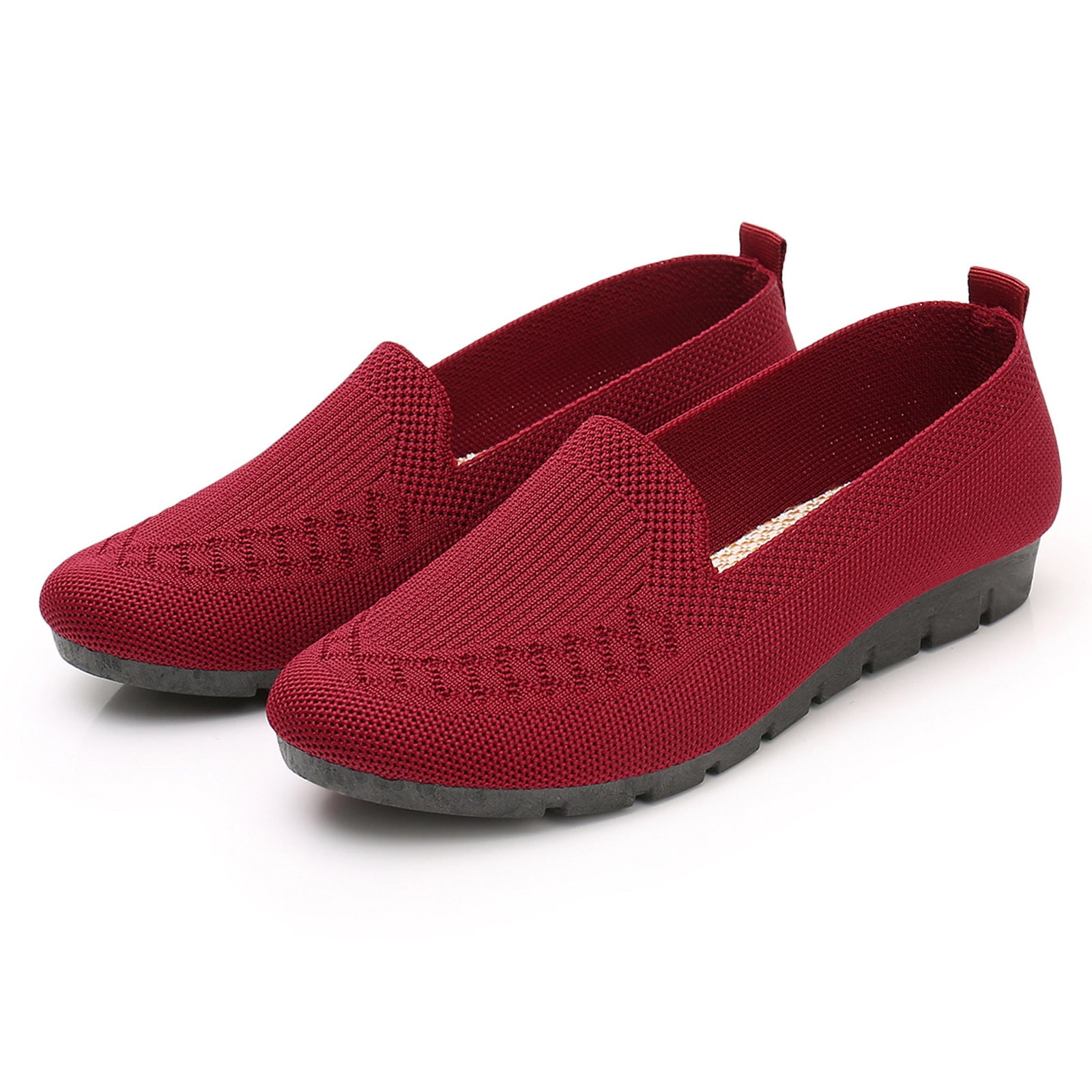 MPWEGNP Women Casual Mesh Slip-On Wedges Round Toe Breathable Single ...