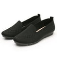 thumbnail image 1 of MPWEGNP Women Casual Mesh Slip on Wedges Round Toe Breathable Single Shoes (Black 8.5), 1 of 5
