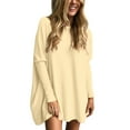 thumbnail image 1 of MPWEGNP Oversized T Shirts for Women Tunic Tops to Wear with Leggings Long Sleeve Fall Sweaters Dressy Tops Beige S, 1 of 7