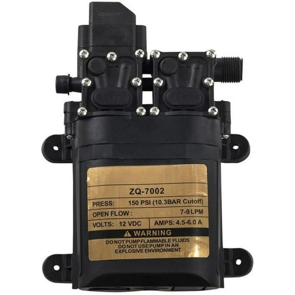 MPXBM 12V Diaphragm Water Pump, 7-9LPM, 150 PSI, 12 Volt DC Fresh Water Pump Self Priming Sprayer Pump with Pressure Switch Adjustable
