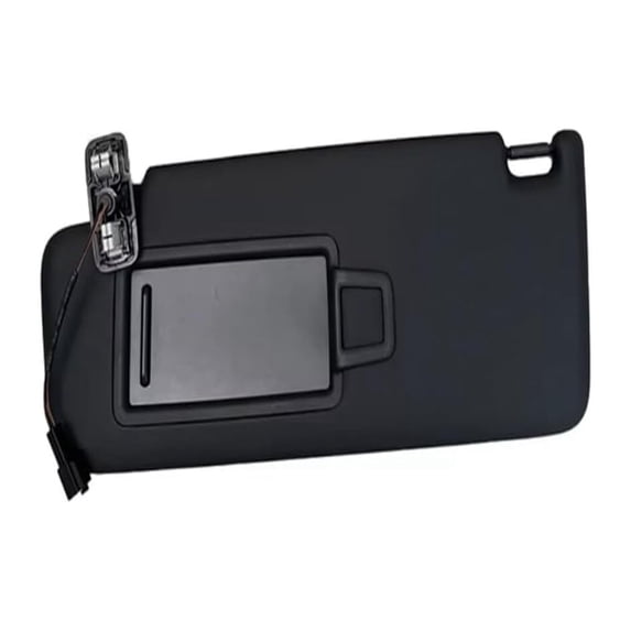 MPXBM Black Sun Visor for VW for Golf MK7, for Passat B8, for Jetta MK7, for T-Cross, for T-ROC (2013-2021), Driver Side, with Vanity Mirror, Direct Replacement, OEM 5GG857552 / 5GG857551