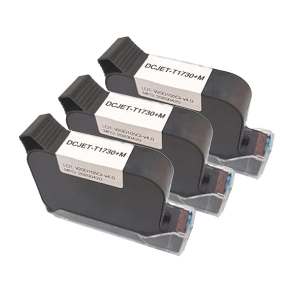 MPXBM For DCJET T1730+M Solvent Ink Cartridge, Compatible with Handheld Inkjet Printers, for Production Date, Barcode, Label Coding