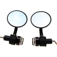 thumbnail image 1 of MPXBM Handlebar Bar End Round Rear View Mirror with LED Turn Signal Lights Universal Compatible with Motorcycle Aluminum Glass 7/8" 2pcs 22mm, 1 of 1